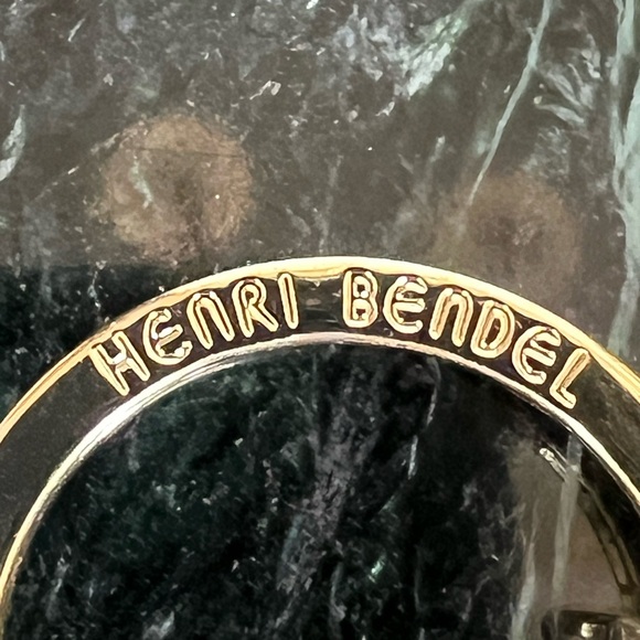 Henri Bendel Gold SPIKE and charm key ring with purse hook - Picture 8 of 10